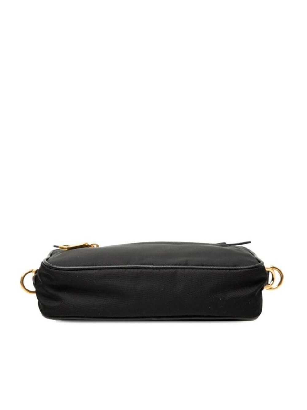 Prada Crossbody Shoulder Bag Black Nylon Leather - Picture 3 of 5